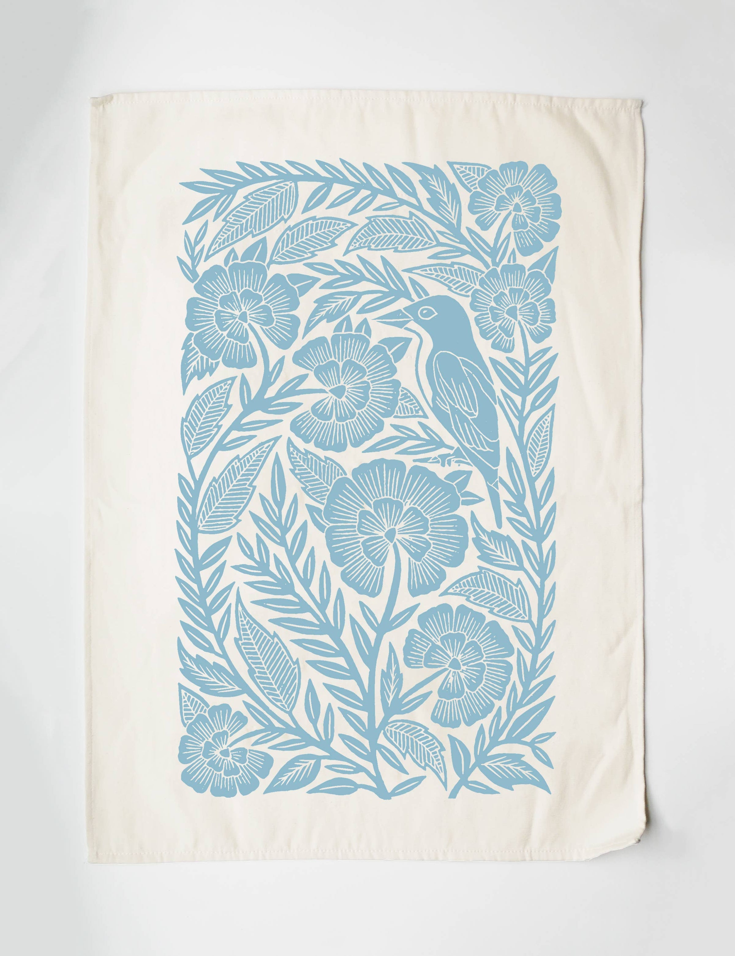 Block Print Floral Tea Towels by Katharine Watson